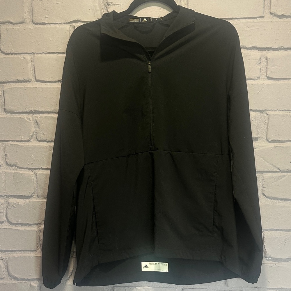 NWOT Adidas Black Half-Zip Hoodie size S - Picture 7 of 7